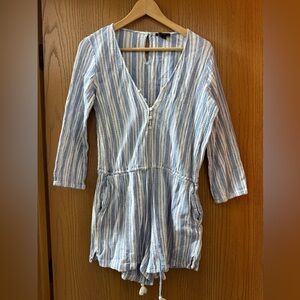 J. Crew Women’s Blue and White Striped One Piece Great Condition!